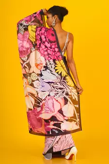 Pink Oasis Blended Georgette Digital Printed Saree