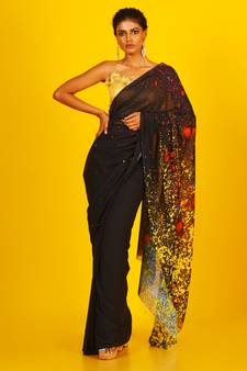 Palette Blended Georgette Digital Printed Saree