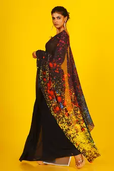 Palette Blended Georgette Digital Printed Saree