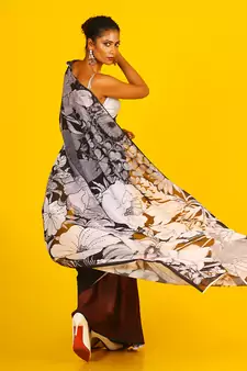 Earthy Oasis Blended Georgette Digital Printed Saree