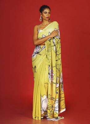 Sunshine Tulips Blended Georgette Digital Printed Saree 1