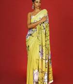 Sunshine Tulips Blended Georgette Digital Printed Saree