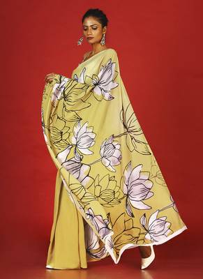 Sunshine Tulips Blended Georgette Digital Printed Saree 2