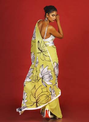 Sunshine Tulips Blended Georgette Digital Printed Saree 3