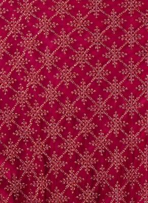Maroon Colour Blended Organza Saree With Beeded Lace Pallu 4