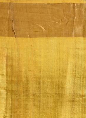 Grey Tussar Silk Saree With Zari Border 4
