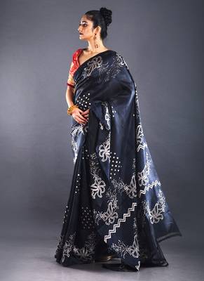 Black Pure Silk Saree 2