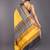 Yellow & Black Tussar Silk Saree With Zari Border
