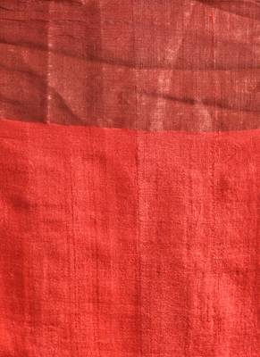 Beige Tusser Silk Saree With Zig Zag Motif & Zari Border 4