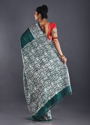 Green Pure Silk Saree 3