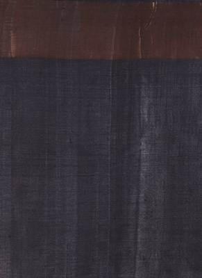 Black & Offwhite Tussar Silk Saree With Zari Border 4