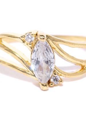 Gold cubiz zirconia rings 5