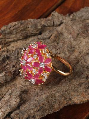 Magenta american diamond rings 1