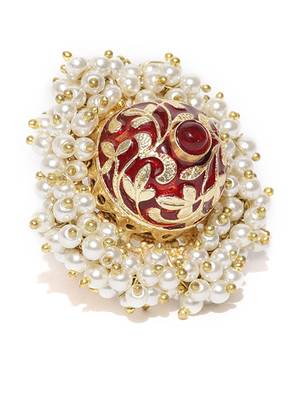 Maroon pearls rings 3