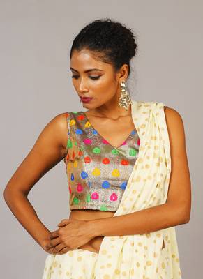Multi Color Brocade Blouse 1