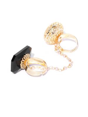 Black coloured stone rings 4