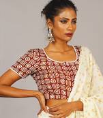 Geometric Handloom Cotton Blouse