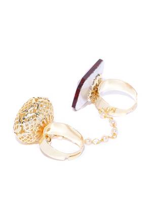 Red coloured stone rings 4