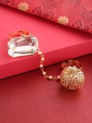 White coloured stone rings 1