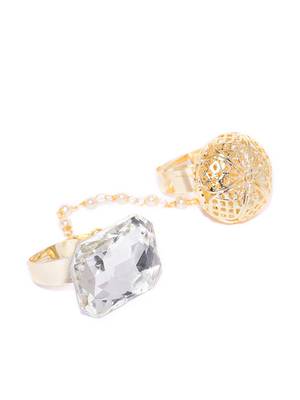 White coloured stone rings 3
