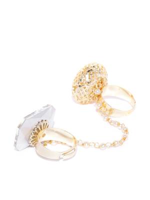 White coloured stone rings 4