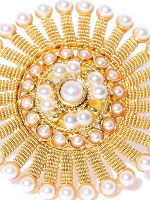 Gold pearls rings 5