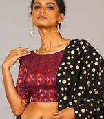 Maroon Boat Neck Blouse