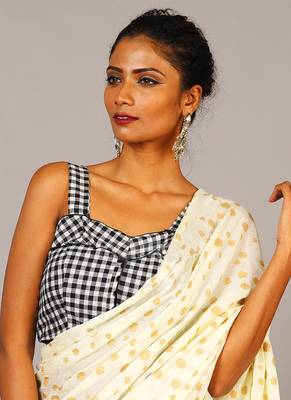 Black & White Checkered Blouse 1