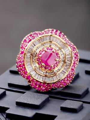 Magenta american diamond rings 1