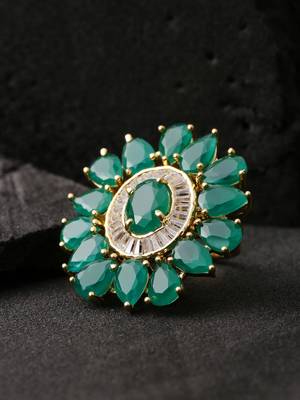 Green american diamond rings 1