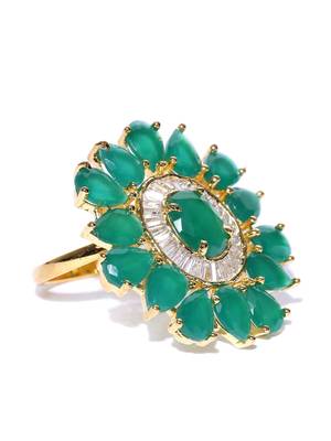 Green american diamond rings 3