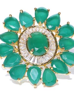 Green american diamond rings 5