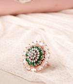 Green american diamond rings
