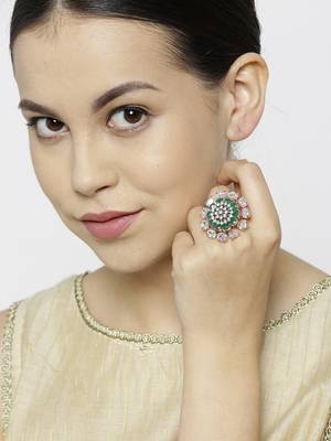 Green american diamond rings 2