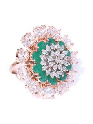 Green american diamond rings 3