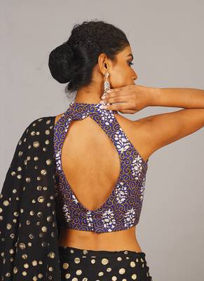 Blue Ajrak Printed Blouse 3