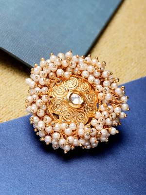 Gold kundan rings 1