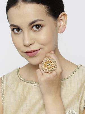 Gold kundan rings 2