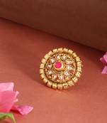 Gold kundan rings