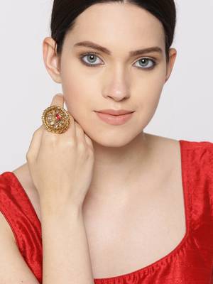 Gold kundan rings 2
