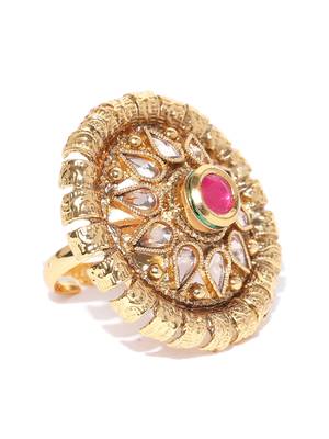 Gold kundan rings 3