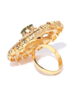 Gold kundan rings 4