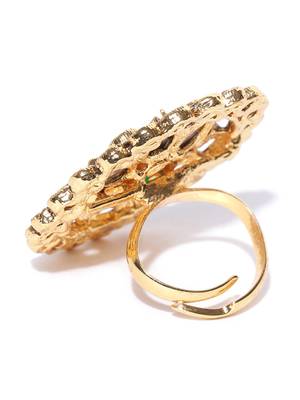 Green coloured stone rings 4