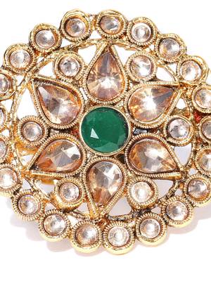 Green kundan rings 5