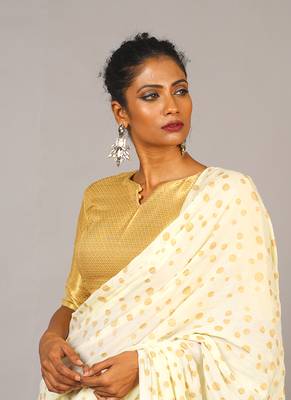 Golden Blouse With Brooch 2