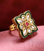 Gold kundan rings