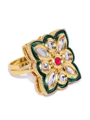Gold kundan rings 3