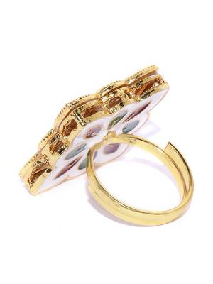 Gold kundan rings 5