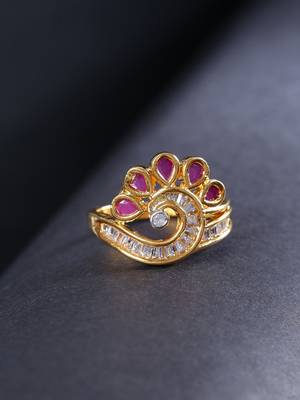 Magenta american diamond rings 1