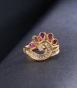 Magenta american diamond rings
